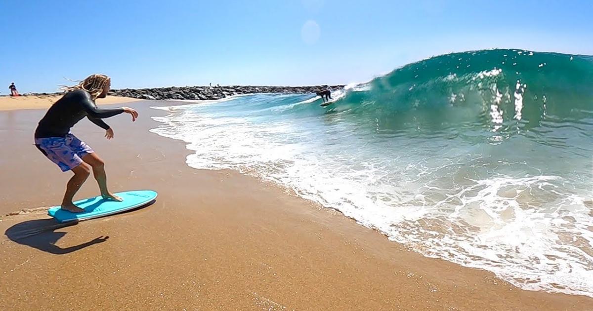 Surfing and Skimboarding WEDGE Around the Waves